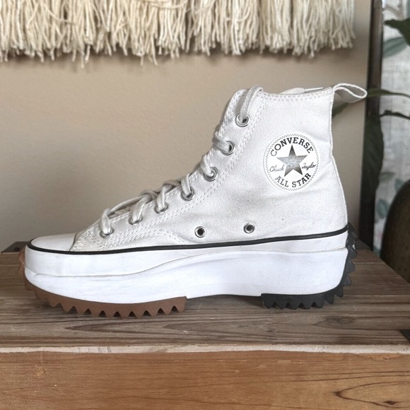 Converse Run Star Hike Hi Top Platform Sneaker - White / Black / Gum  Size 7.5 - Picture 10 of 16